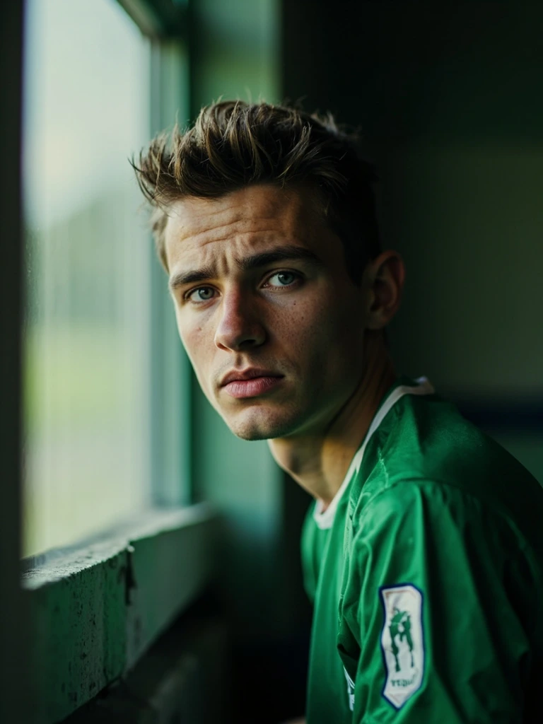 Ezra Whitcombe photographed at Greenwood Stadium training ground